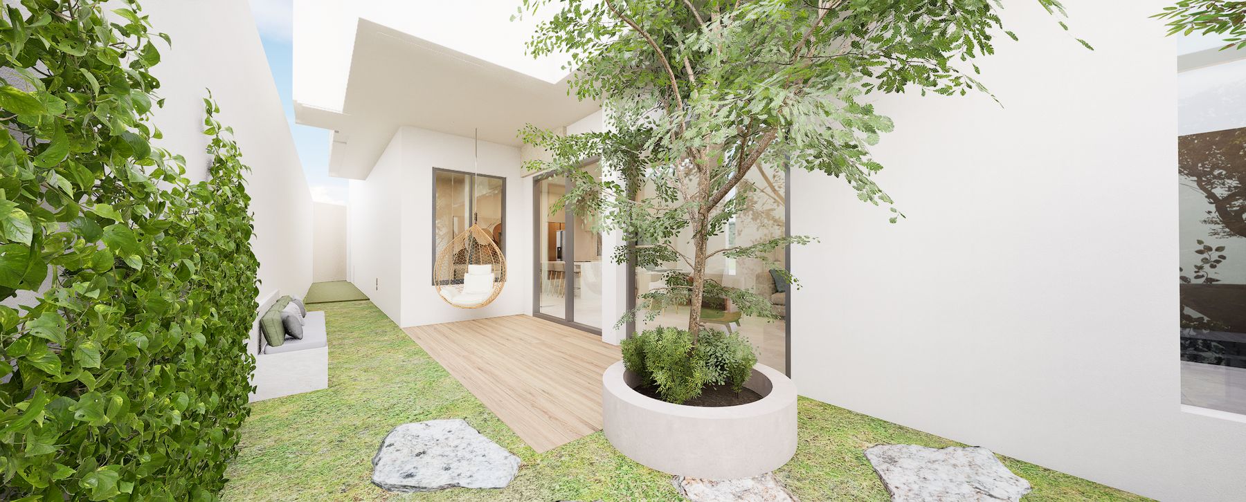 Patio y ébano