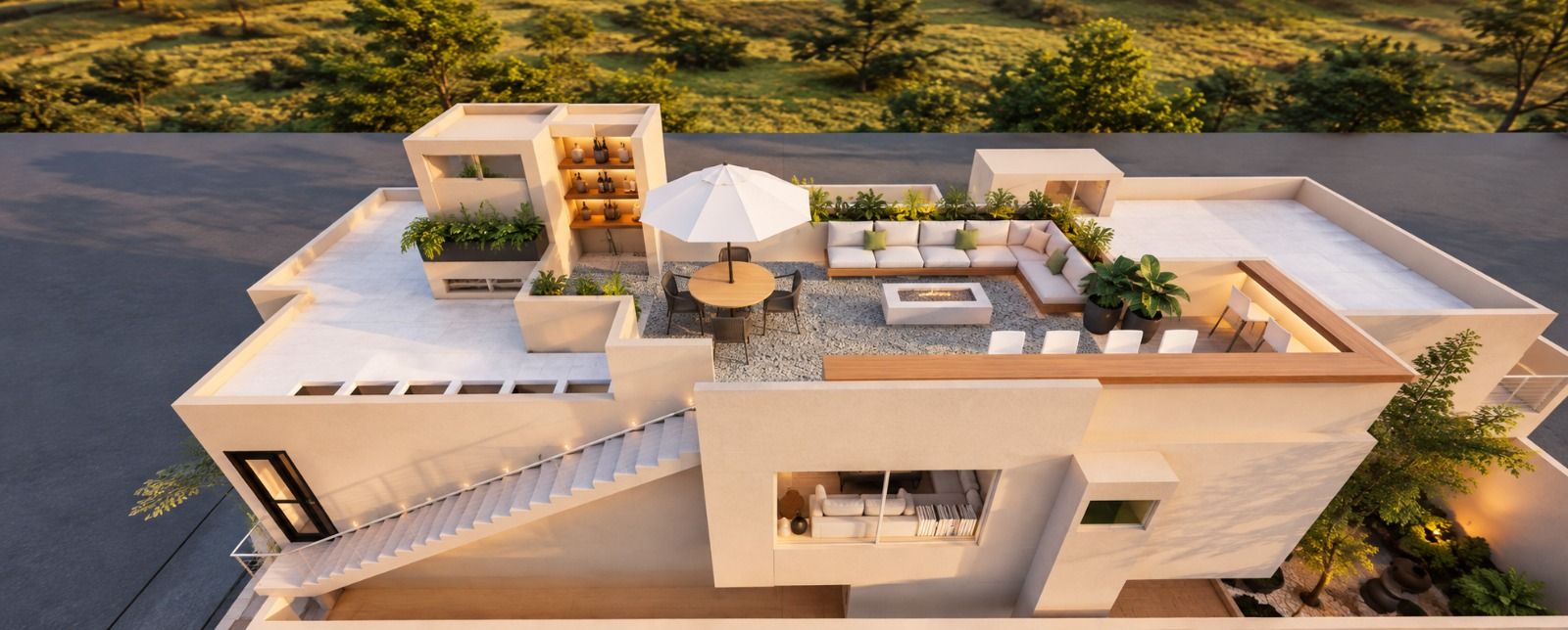 Roof top, vista aérea